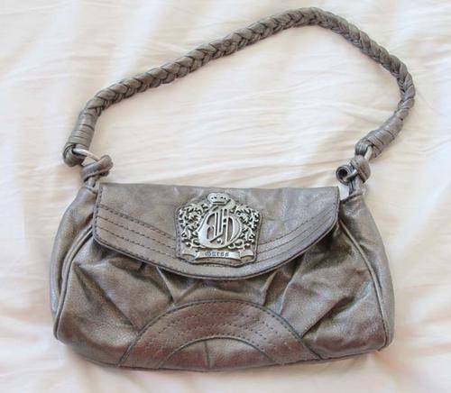 Stunning Grey Gunmetal Guess Handbag