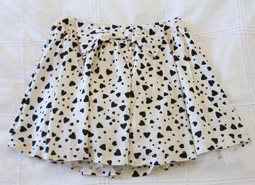 Cute Retro Style Bow Front Heart Skirt