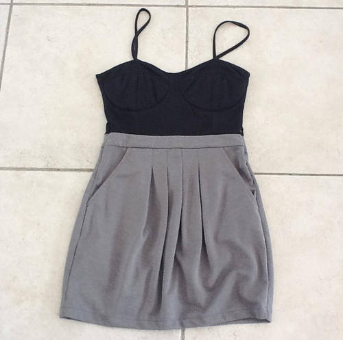 Cute Grey & Black YDE Dress