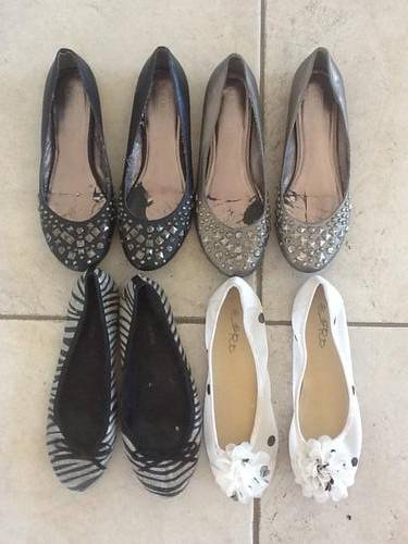 Four Pairs Of Pumps Ballet Flats
