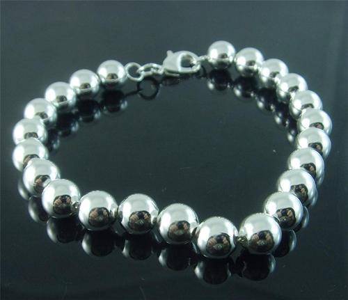 STUNNING 925 STERLING SILVER BEADS BRACELET