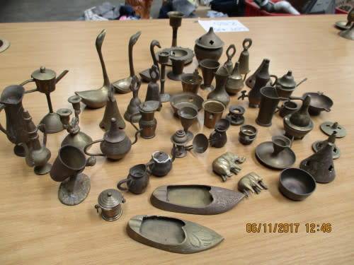50 PCS BRASS COLLECTION 1900 TO 1950 MIDLE EASTERN R4000 SEE PICS!!!