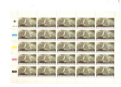 RSA CONTROL BLOCKS 4 X 25 MINT STAMPS EACH SEE PICS!!!