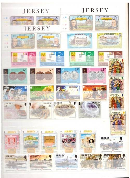 GREAT BRITAIN 75 X JERSEY MINT AND USED STAMPS SEE PICS!!!!