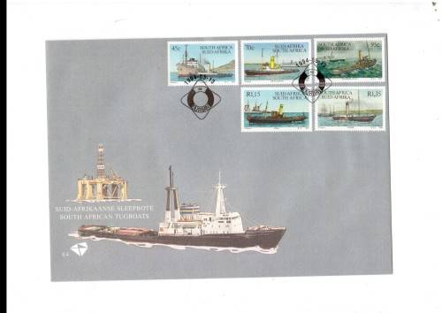 1 X LARGE RSA FDC TUGBOATS 13/05/1994 PLUS 5 X CONTROL BLOCKS OF 4 STAMPS EACH ALL MINT SEE PICS