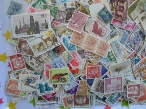 800 X WORLD OFF PAPER USED STAMPS GREAT LOT SEE PICS