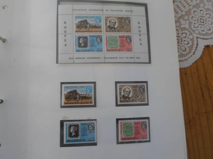 FILE RHODESIA MINT STAMPS ONLY SOME PAGES SCANNED SEE PICS