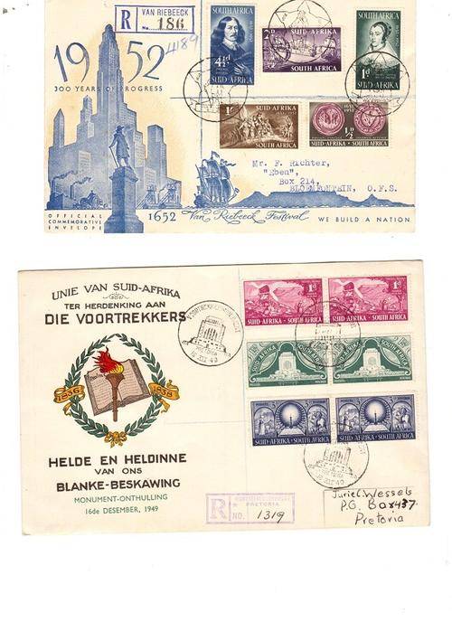 8 X SOUTH AFRICA UNION FIRST DAY COVERS VERY OLD SEE