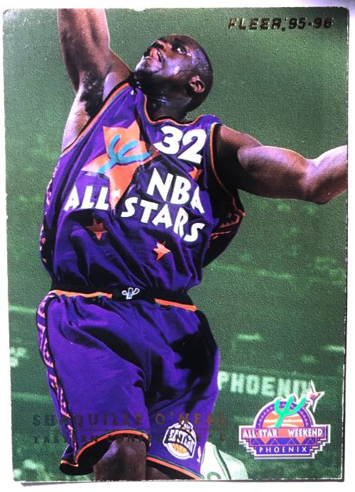 1995-1996 Fleer nba basketball Shaquille O`NealOlajuwon all star 227 insert