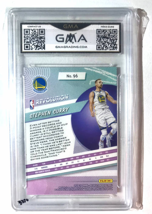 2018 Panini Revolution Stephen Curry Golden State Warriors GMA 8.5
