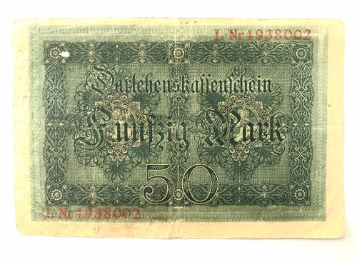 1914 Germany Funfzig Mark Bank Note