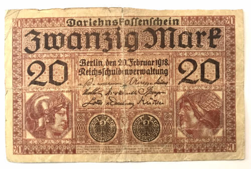 1918 Germany Zwanzig Mark RARE