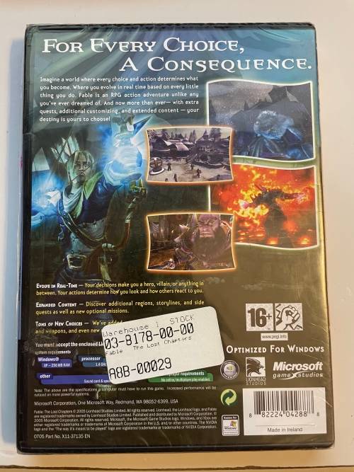 Fable - The Lost Chapters (PC CD) (Still Sealed)