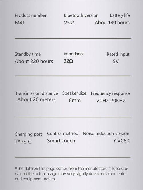 M41 Wireless Stereo Earphones