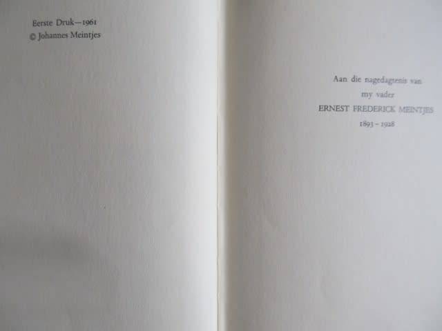 Johannes Meintjes -  Die Dagboek van Johannes Meintjes  1 - 3