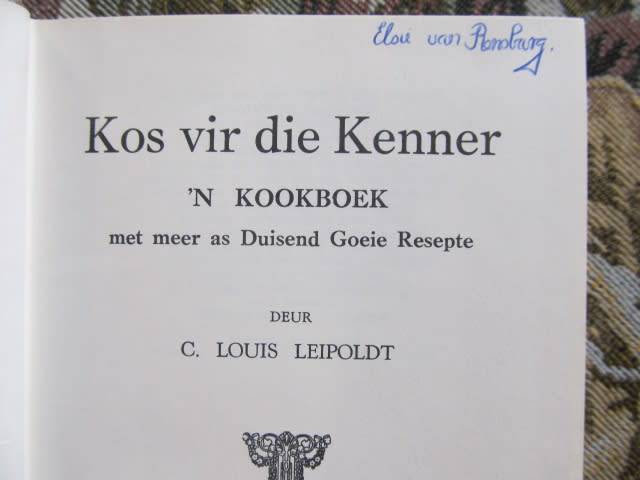C Louis Leipoldt -  Kos vir die kenner -  soos nuut