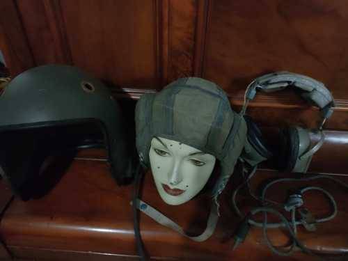 *** SAAF Pilots Helmet + RAF / SAAF Pilots Helmet Inner with Comms + SAAF Ear Phones ***