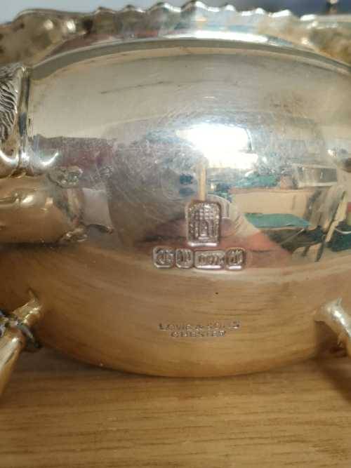 Hallmarked Lowe And Sons Chester - Vintage Mustard/Salt/Pepper with COBALT GLASS  *** RARE ***