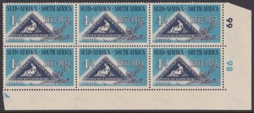 UNION SA - COGH CENTENARY, CONTROL 86-66 `BROKEN KNEE VARIETY` (BOTTOM LEFT STAMP) - FINE U/M!!!!!