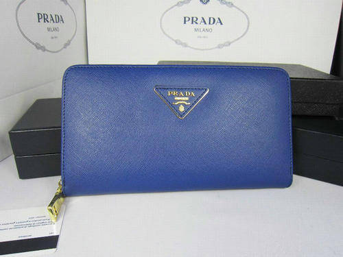 Original Prada Saffiano Leather Wallet in Cornflower Blue for Sale/Brand New