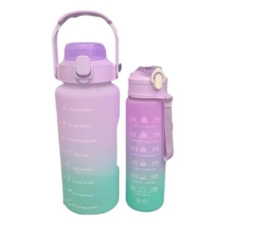 2L Motivational Water Bottle And 900ml Motivational Bottle combo