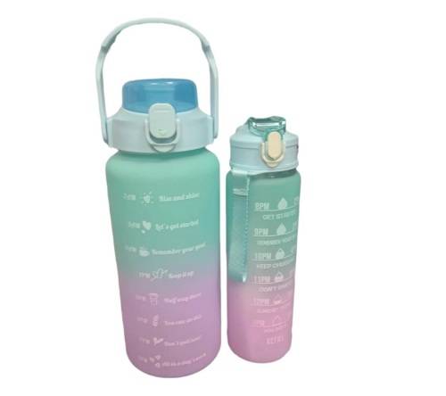 2L Motivational Water Bottle And 900ml Motivational Bottle combo