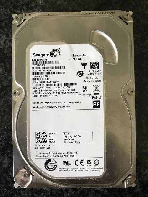 500GB Desktop HDD Perfect Condition