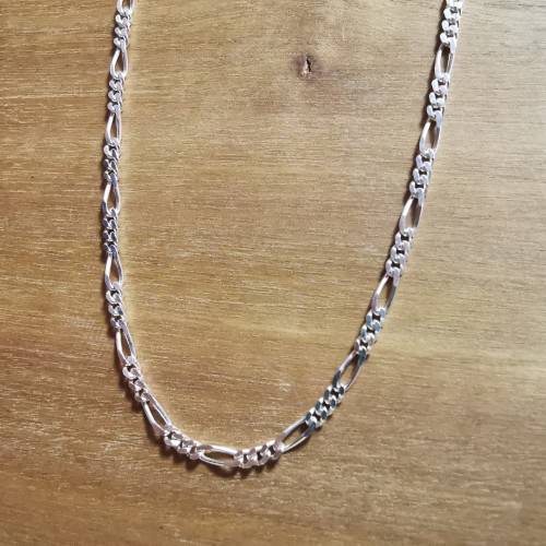 Sterling Silver Figaro Anklet