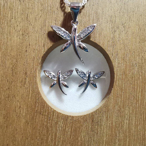 Sterling Silver Necklace & Earring Set
