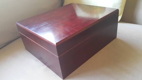 Cigar Humidor with high-end cigars and humidifier