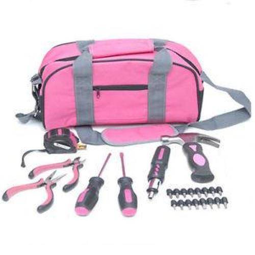 Pink Toolkit For Ladies in Pink Bag 20 Pieces