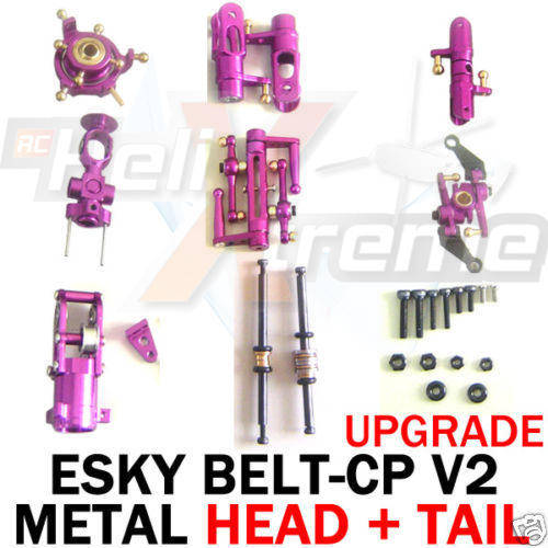 Esky Belt CP Helicopter V2 Full Head & Tail Metal Upgrade KIT (PURPLE)