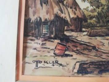 Otto Klar mixed media size 250mm x 180mm