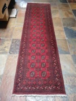 Handknotted Afghan Runner Size 2720mm x 770mm