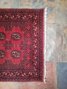 Handknotted Afghan Runner Size 2720mm x 770mm