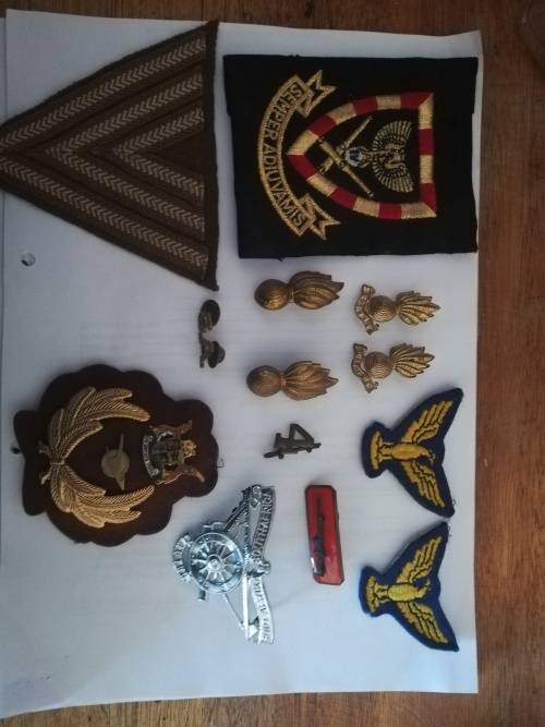 Military and railway badges