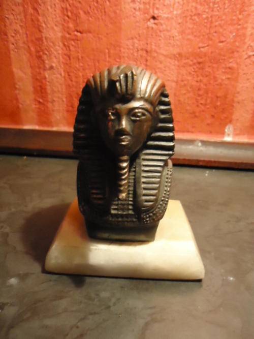King Tut bust bronze and marble