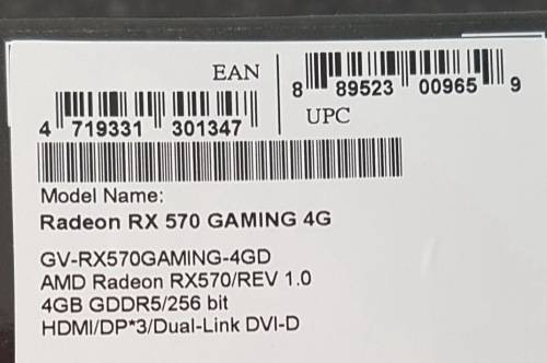 Gigabyte RX 570 4GB Gaming
