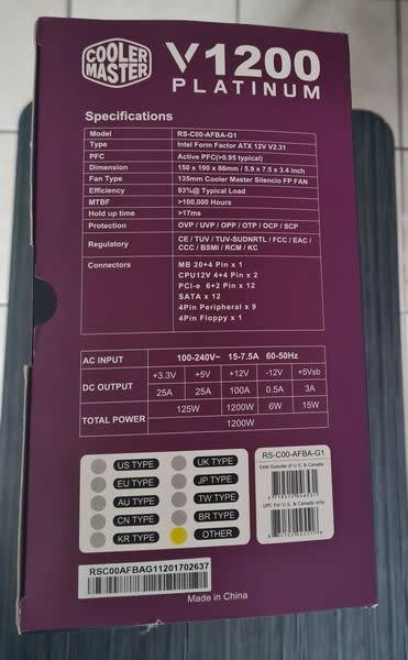 Coolermaster V1200 PSU