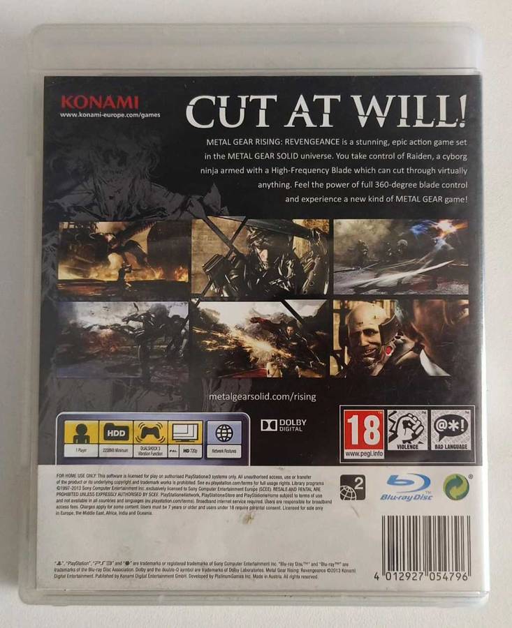 PS3 GAMES  Metal Gear Rising Revengeance PS3 PLAYSTATION 3 GAMES