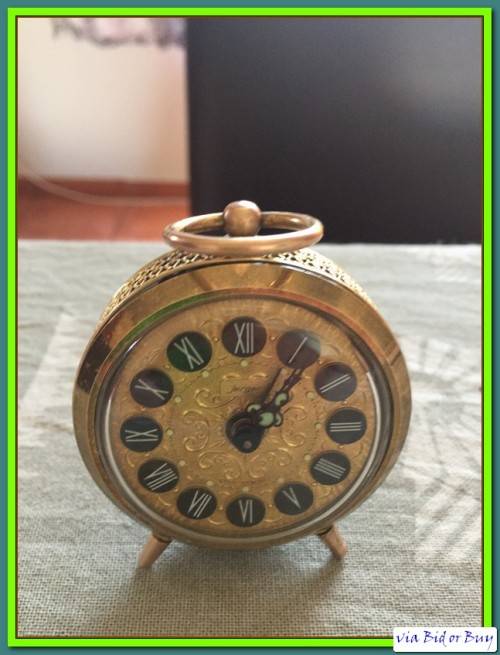 VINTAGE: WEST GERMANY JERGER ALARM CLOCK (IN WORKING CONDITION)