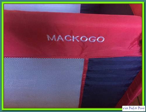 MACKOGO PORTABLE FOLD-UP COT (NAVY/RED/WHITE)