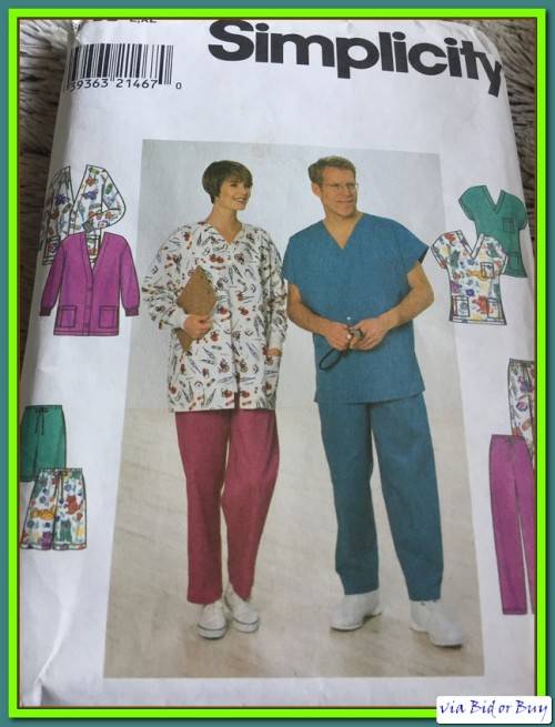 PATTERN SIMPLICITY 8088 - MISSES', MEN'S & TEENS' JACKET, TOP, PANTS & SHIRTS (SIZE XS - XL)