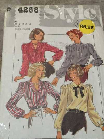 PATTERN STYLE 4268 - PULLOVER BLOUSES (SIZE 10+12+14, 10-16)