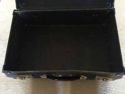 VINTAGE SCHOOL SUITCASE (BLUE) - A BIT OF WEAR AND TEAR.....BUT A GEM