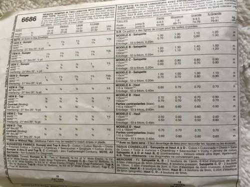 PATTERN MCCALL'S 6686 - INFANTS' ROMPER W SNAP CROTCH AND TOPS (SIZE ALL SIZES)