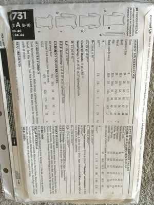 PATTERN NEW LOOK 6731 - TOP/TUNIC (SIZE 8-18)