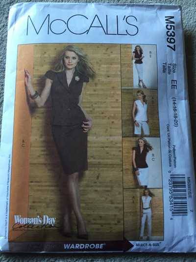 PATTERN MCCALL'S M5397 - JACKET, SKIRT, SHORTS AND PANTS (SIZE 14-16-18-20)
