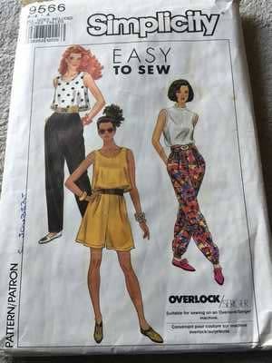 PATTERN SIMPLICITY 9566 - TOP/PULL-ON PANTS AND BOXER SHORTS (SIZE A)