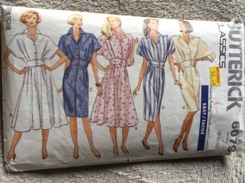 PATTERN BUTTERICK 6079 - DRESS (SIZE 8-10-12)
